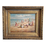 Antique oil painting signed R Wilson, early 20th century