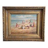 Peinture à l'huile ancienne signée R wilson , début du 20 ème siècle