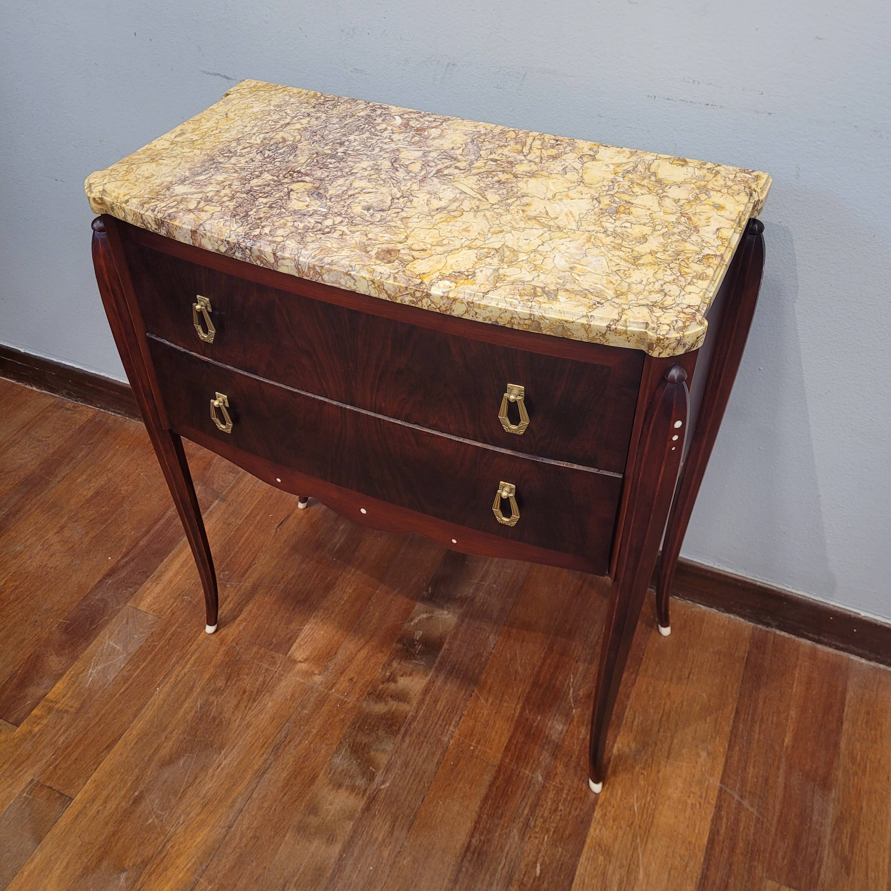 Art Deco dresser, siguiendo JE Ruhlmann, wood and colors, 40's - France