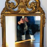 Miroir en bois sculpté doré 52x93cm