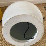 White porcelain lamp with a modern shade, 1970.