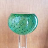 Set of Two Scandinavian Soliflore Bubble Glass Vases, 1960s