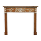 Victorian antique fireplace in tarred pine and sculpted gesso.