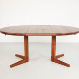 Danish round dining table in teak 1960s