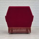 1970s, Danish armchair by Ryesberg Møbler, original condition, velour fabric.
