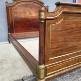 Napoleon bed in mahogany and gilded brass, Empire style