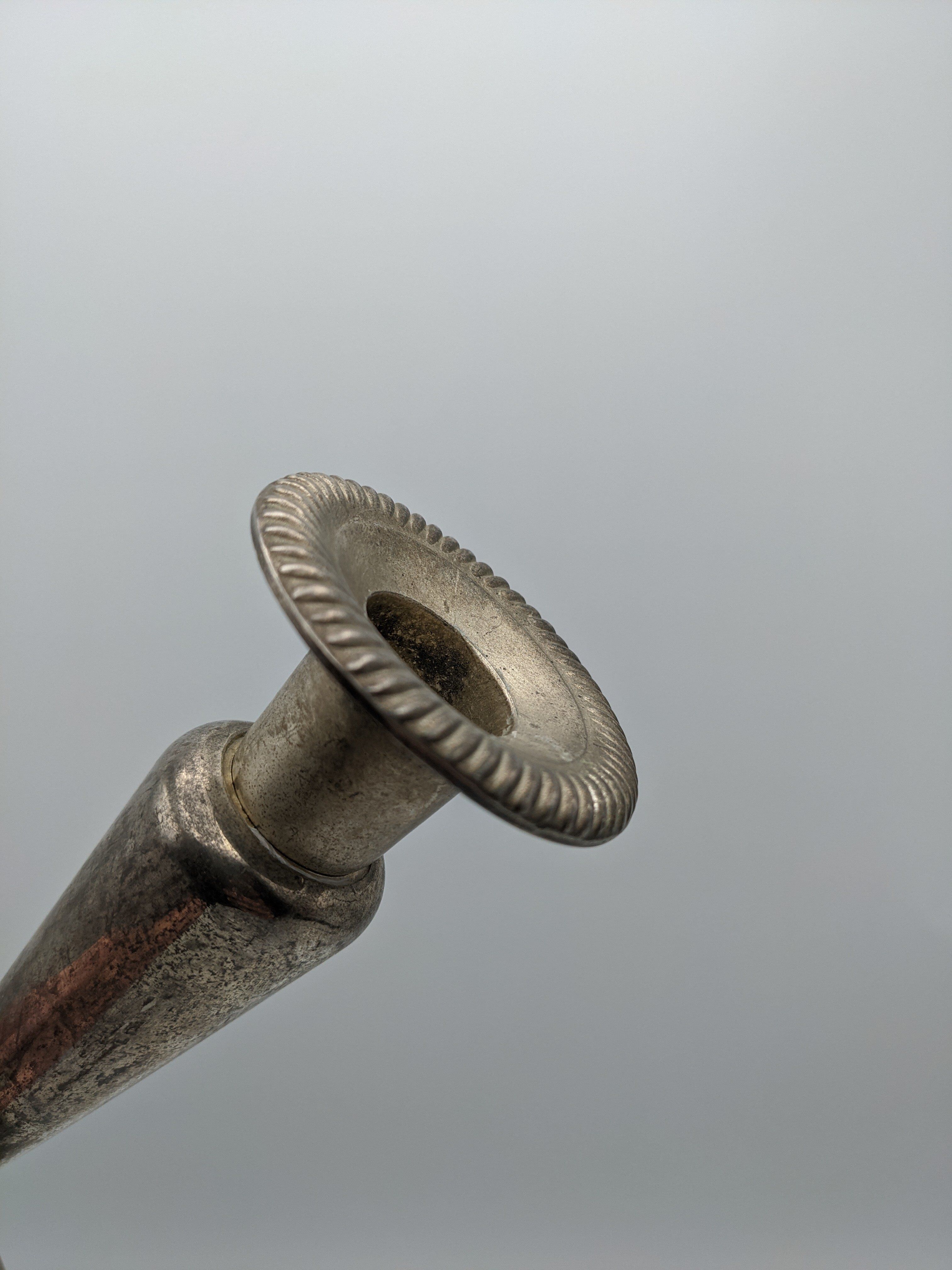 Silver metal chandelier