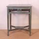Old art deco console in original blue patina burmese teak