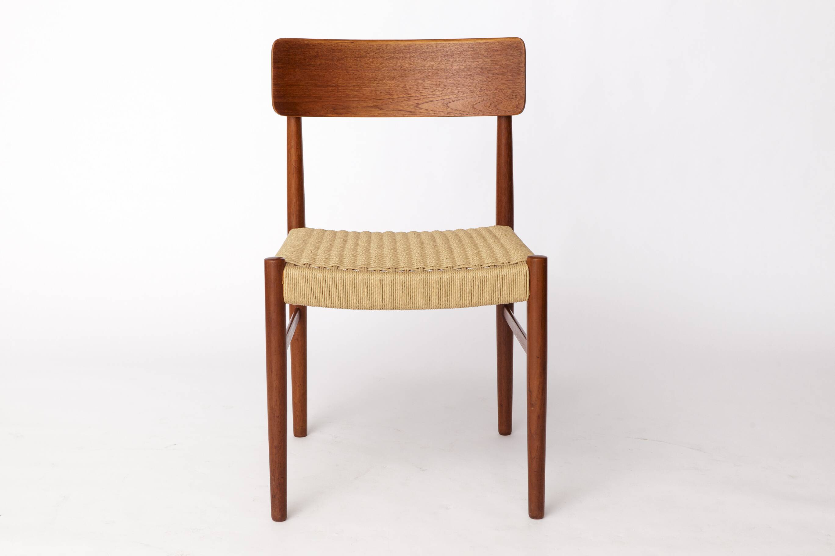1960s Danish Dining Chair – Teak Wood Frame with Danish Cord Seat – Vintage