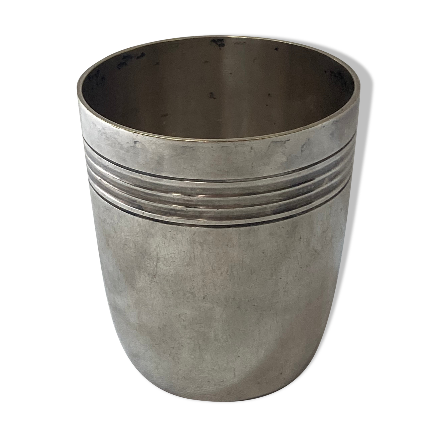 1970 silver metal birth timpani