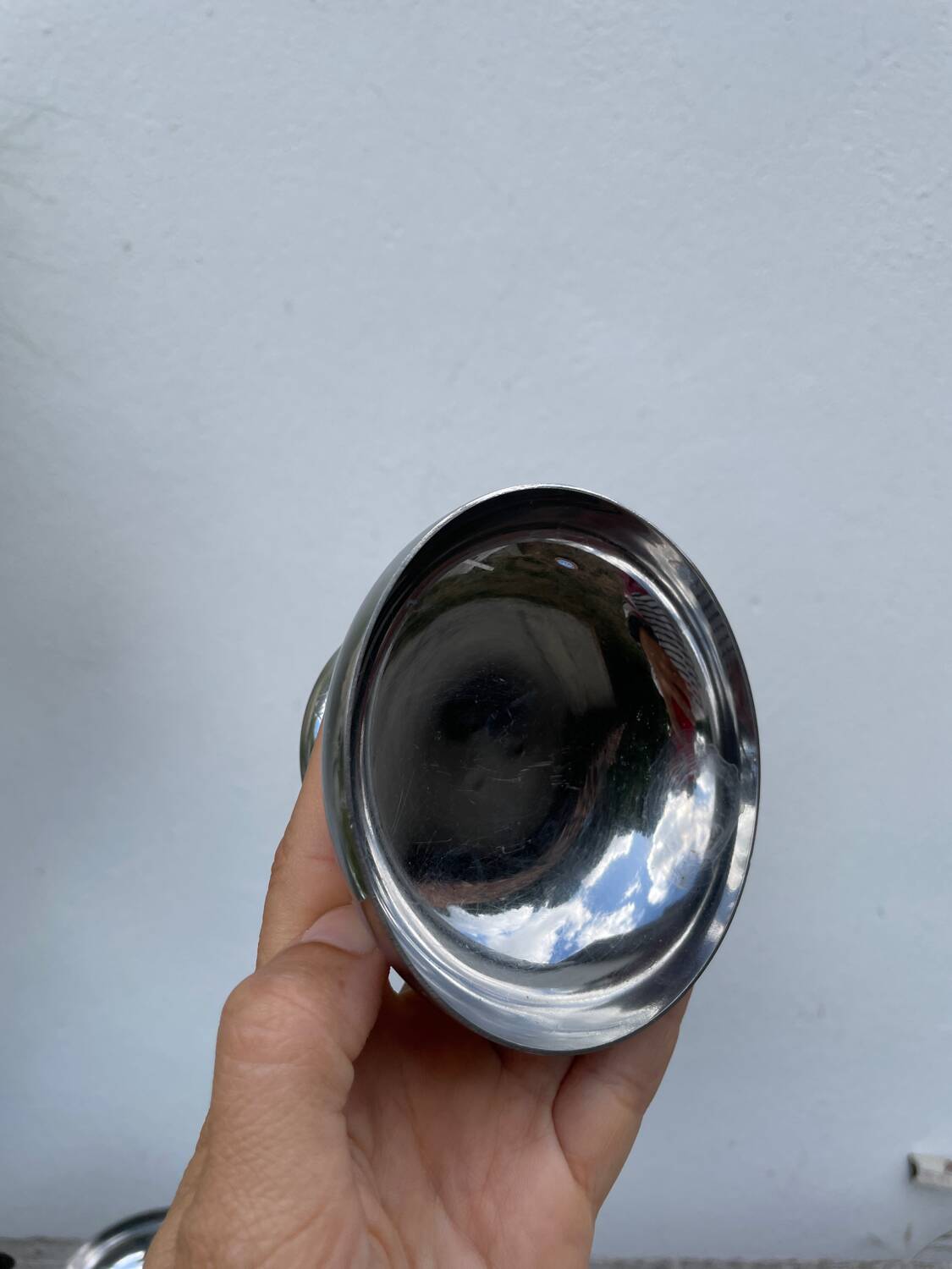 6 coupelles en inox 1970