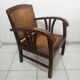Fauteuil colonial en acajou et cannage