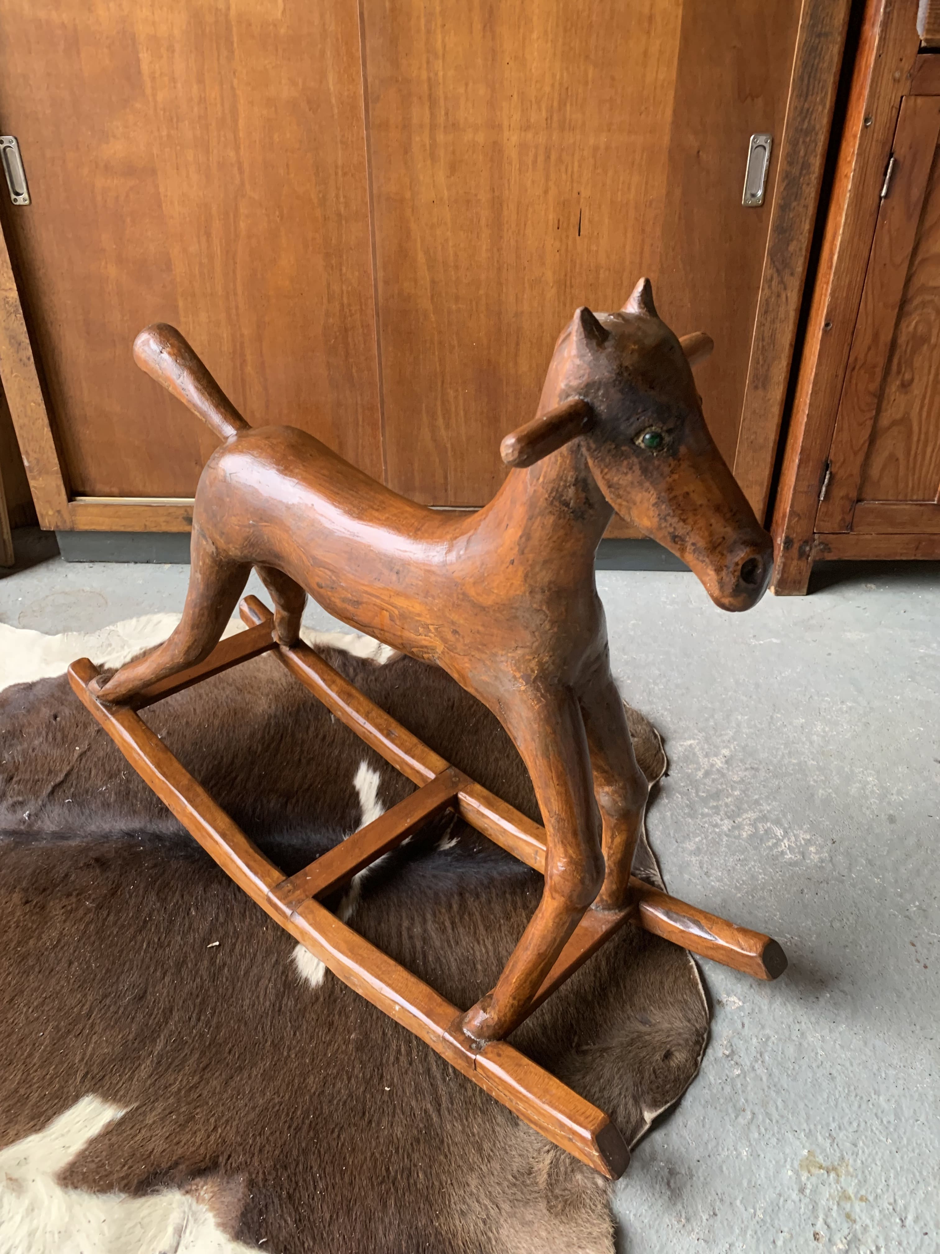 Wooden rocking horse