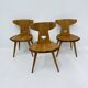 Chaises de salle à manger Jacob Kielland-Brandt en pin massif, Danemark, années 1960.