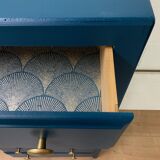 Vintage peacock green dresser