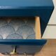 Vintage peacock green dresser
