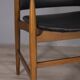 Ensemble de 4 chaises vintage en bois et cuir des années 1960 conçues par isa bergamo