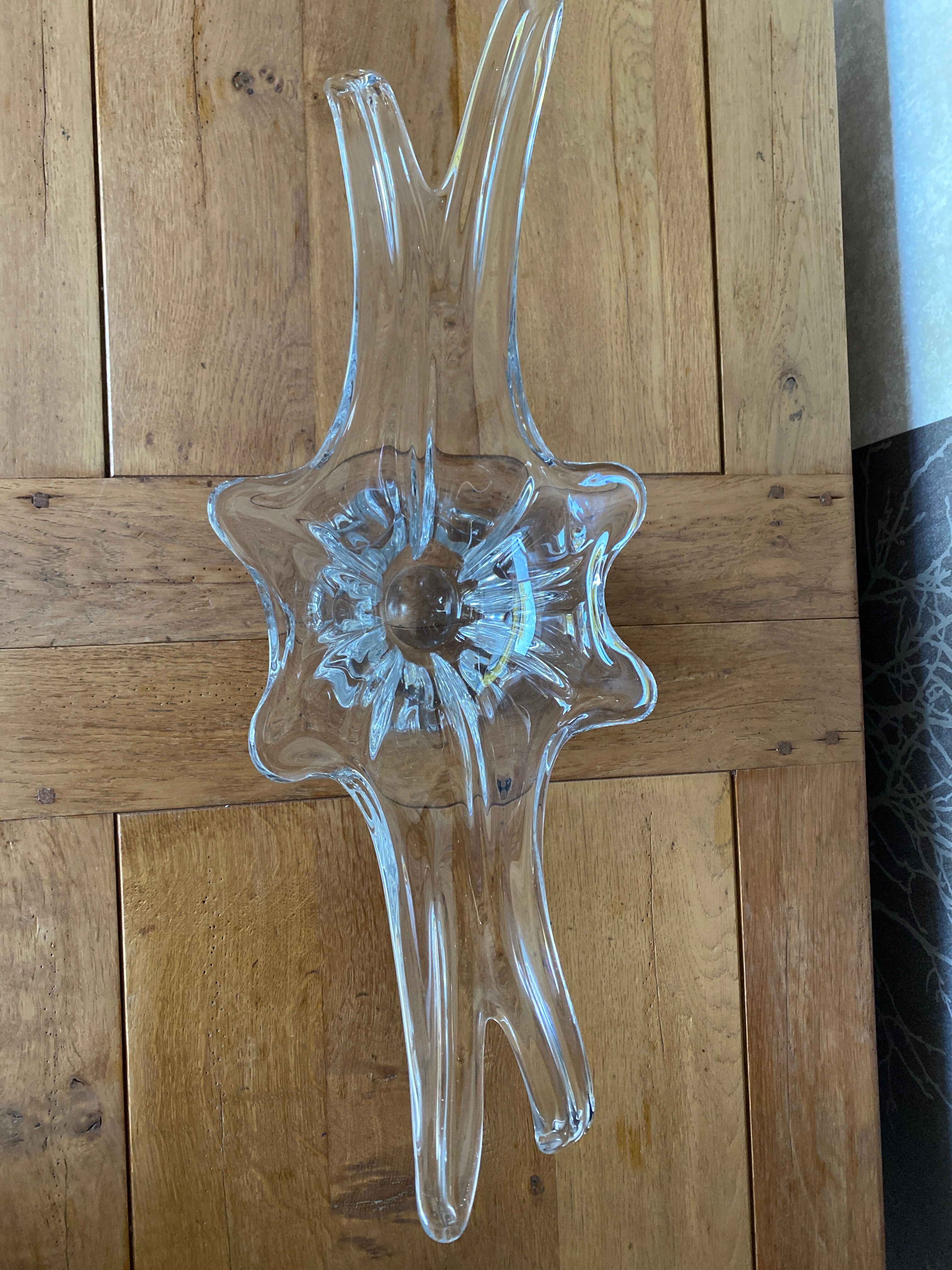 Large vintage crystal centerpiece