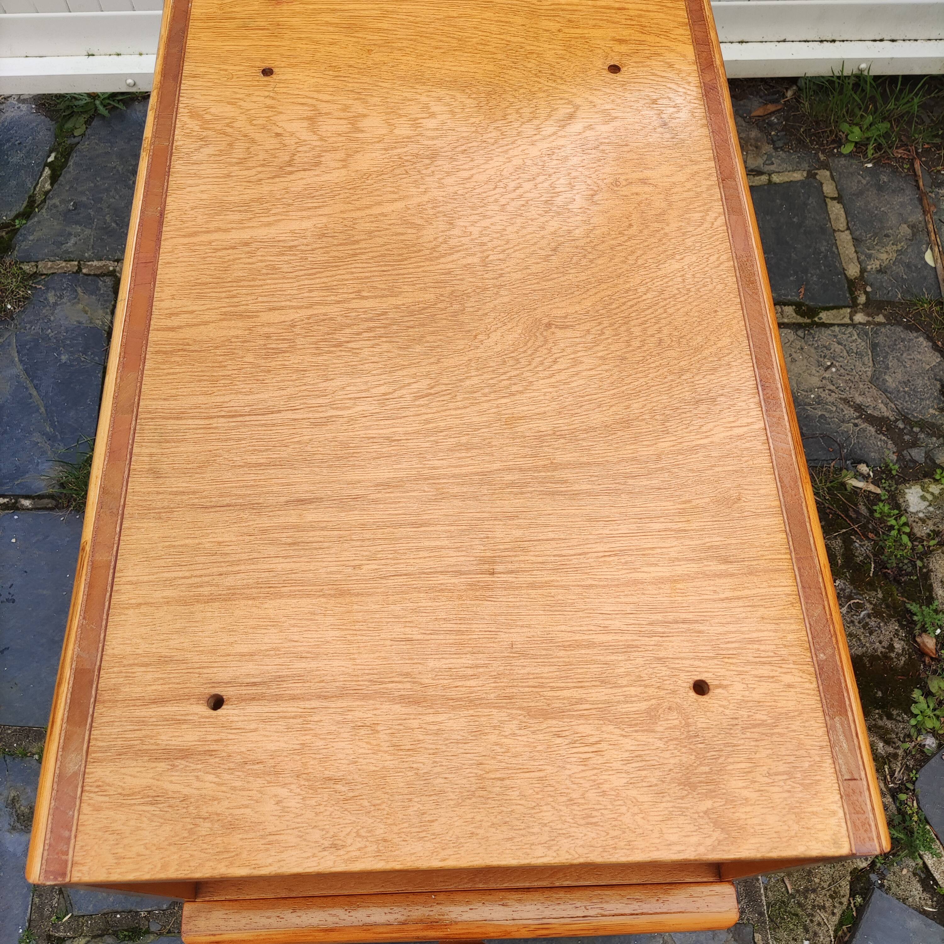 Bureau vintage en bambou et osier