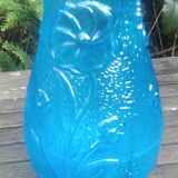 Blue glass vase from vintage Empoli glassware 70s/80s