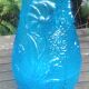 Blue glass vase from vintage Empoli glassware 70s/80s