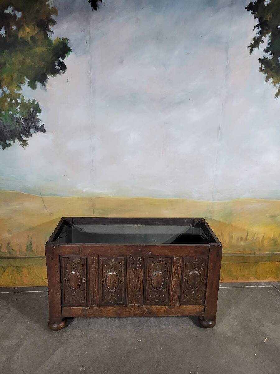 Jardinière en chêne et zinc