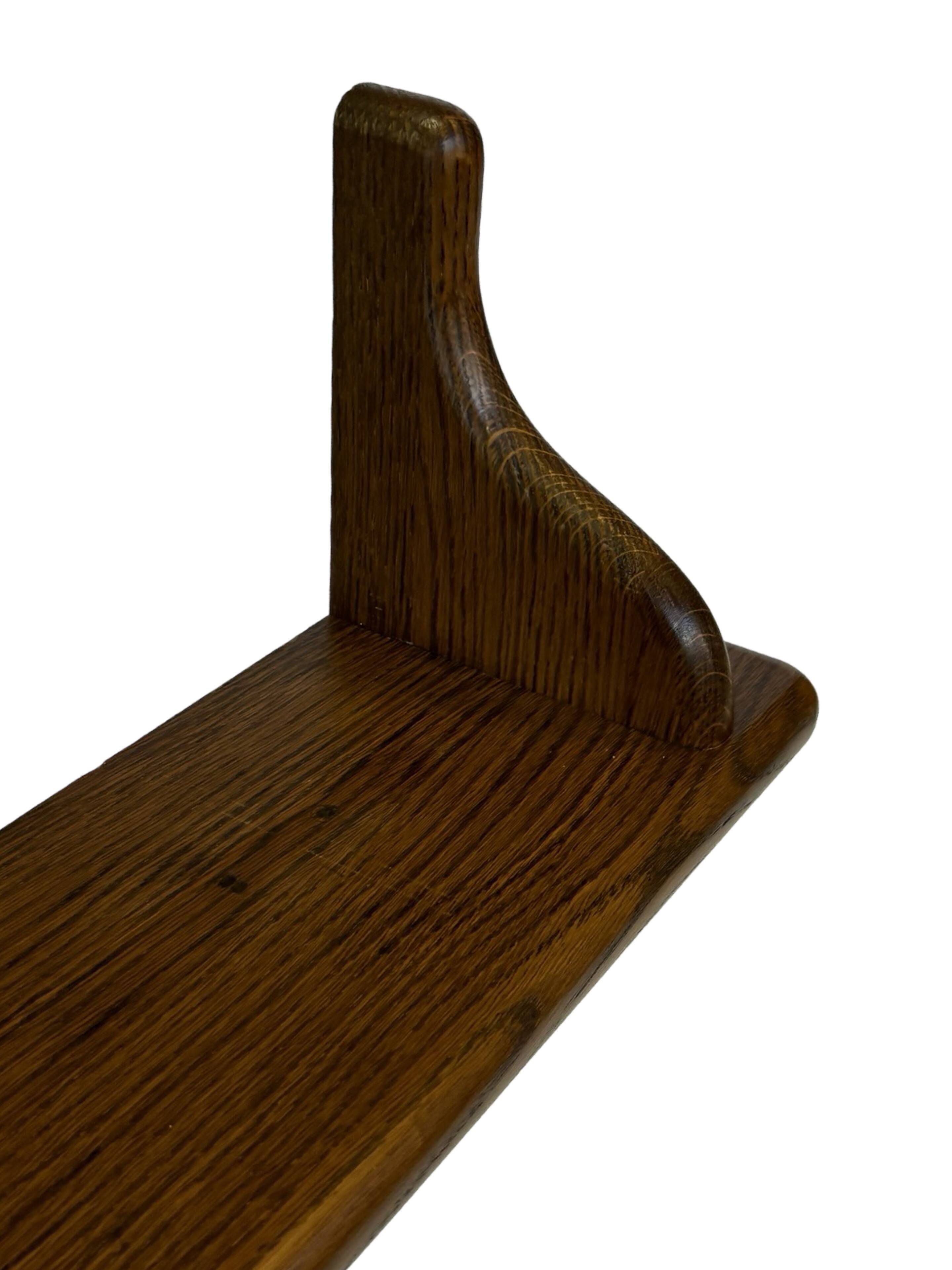 Vintage book shelf wall rack 1970s wood minimalist design