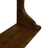Vintage book shelf wall rack 1970s wood minimalist design