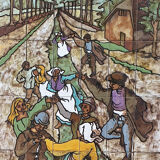 Decorative panel by Claude Vayssier ceramist in Vallauris