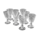 8 Chiseled glasses in old crystal
