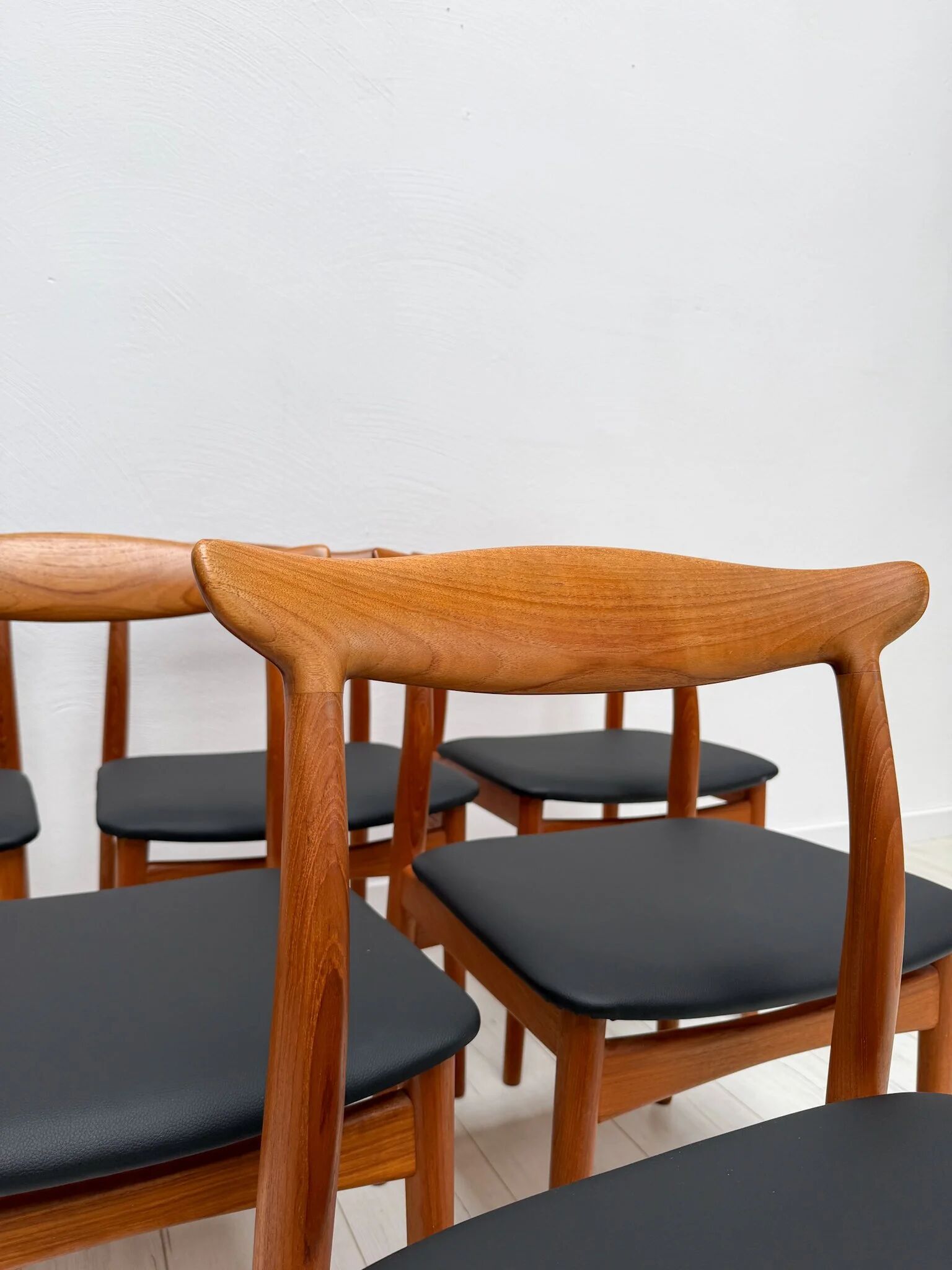 Chaises de salle à manger en teck danois des années 1960 modèle 112 par Erik Wørts pour Vamo Sønderborg – ensemble de 6