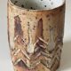 Pot vase en grès scarifié vintage design années 60