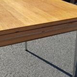 70' wood and chrome kitchen table