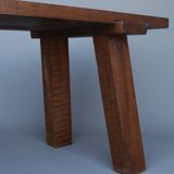 Table brutaliste en chêne massif