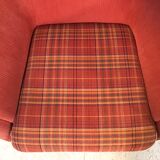 Red fabric club chair