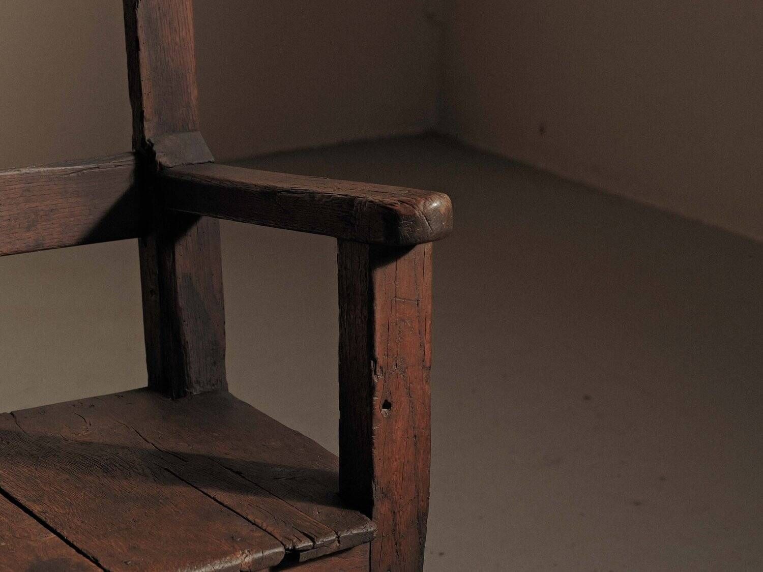 Wooden chest bench from Auvergne, 19th century