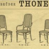 2 antique Thonet chairs in bent wood and caning – Model no. 32