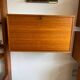 Scandinavian teak wall-mounted secretary from the 1970s