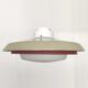 Ceiling lamp opaline glass and metal space age