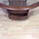 Table basse en merisier et verre