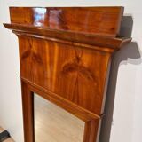 Biedermeier Wall Mirror in Cherrywood Veneer, South Germany, 1830s