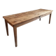 Antique French farmhouse dining table 225 cm – oak and poplar – rustic country table from around 1900