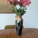 Art Nouveau vase in glazed ceramic, floral decoration, Gouda type, circa