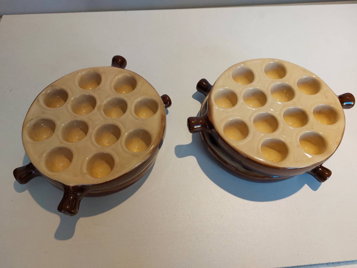 Set of 6 Vintage French escargot dishes