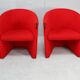 Paire de fauteuils Arflex rouges. Italie, circa 1980