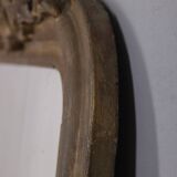 EARLY 20TH CENTURY GOLDEN WOODEN WALL MIRROR DECORATED IN BAROQUE STYLE