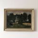 Vintage Original Landscape Oil Painting: Rowboat Nature Art