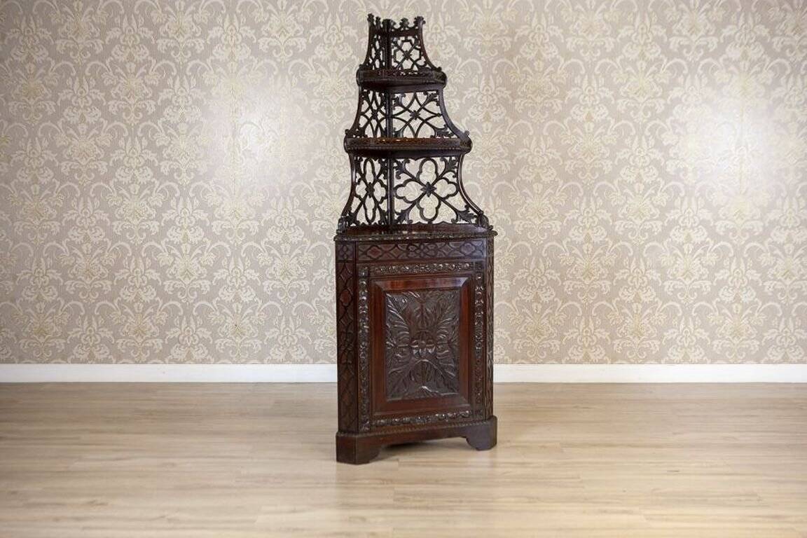 Mahogany Corner Cabinet, 1890s