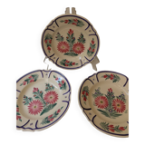 3 signed HB floral hollow plates