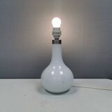 Helios table lamp, teardrop shaped, made of white opal glass. 1986 Denmark